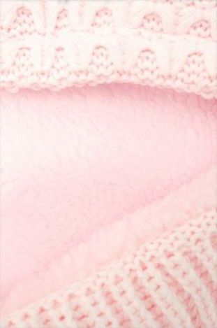 Плед-конверт на выписку вязаный на меху Ракушка розовый