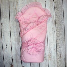 Конверт-одеяло на выписку Бант розовый