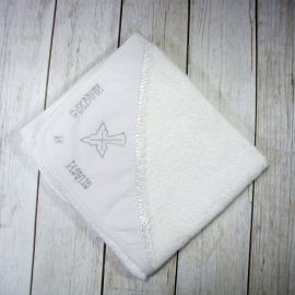 Крестильное полотенце с вышивкой Серебро